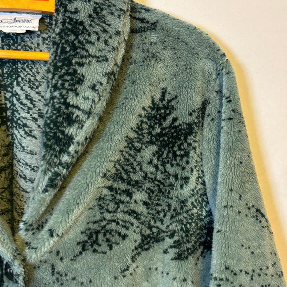 Artisan Sunchein Forest Print Fleece Lodgecore Jacket Made in USA Size Large - Picture 8 of 10